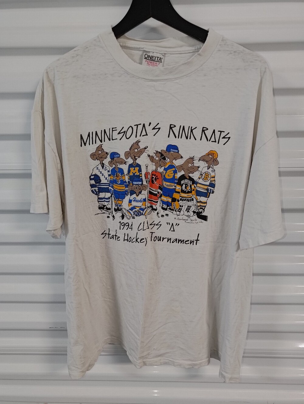 Vtg 1994 Class "A" Minnesota's Rink Rats State Hockey Tournament T-shirt XXL